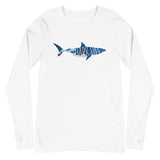 Shark Life - Unisex Long Sleeve Tee (White and Gray)