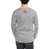 Shark Life Unisex Long Sleeve Tee - White and Gray