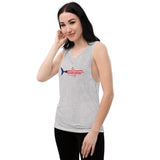 We The Sharks Ladies’ Muscle Tank - White or Athletic Heather