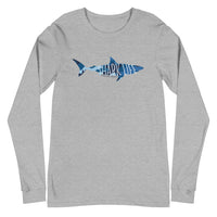 Shark Life - Unisex Long Sleeve Tee (White and Gray)