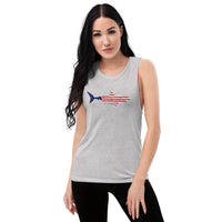 We The Sharks Ladies’ Muscle Tank - White or Athletic Heather