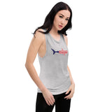 We The Sharks Ladies’ Muscle Tank - White or Athletic Heather